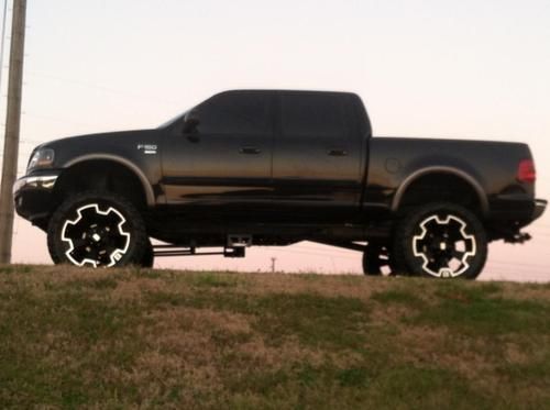 2002 ford f-150 crew 4x4 lifted blk