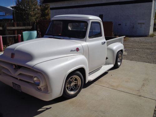 1955 f100 stock truck with 302 and c4 upgrade.