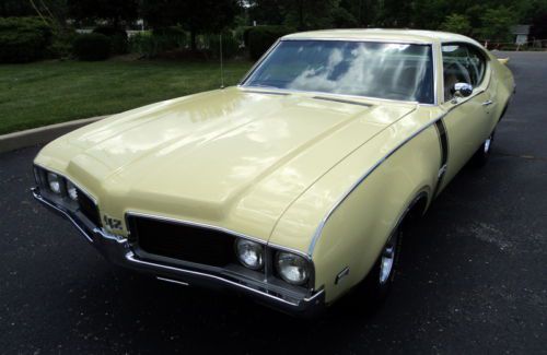 Restored 1969 olds 442 #&#039;s matching loaded cold a/c pdb ps bucket seats console!
