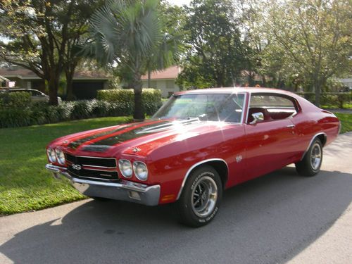 1970 chevelle ss 396 4 speed with original pop/ bucket seats red on red