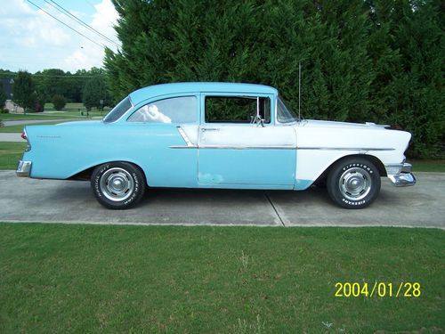 1956 chevy 150 2dr post, 3 speed 283