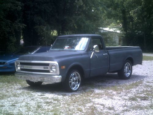 1969 chevy pickup -350 motor, set 20,'' wheelshotrod black primer, 5-lug-4.11pos