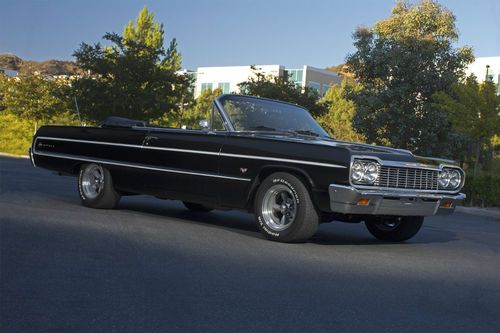1964 chevrolet impala convertible chevy black