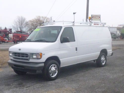 2002 ford e-250 cargo van 5.4l v8 auto ac loaded low mileage contractors package