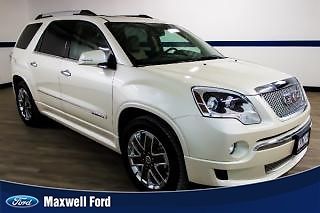 12 gmc acadia denali navigation, sunroof, leather, dvd, 1 owner, clean carfax!