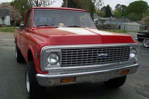 1972  chevrolet c-10 pickup  automatic, 4x4, red, low reserve!
