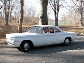 1961 chevrolet corvair monza 900 antique rare white/red