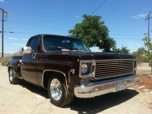 1978 chevy 1/2 ton step side short bed pickup truck new restore shaved