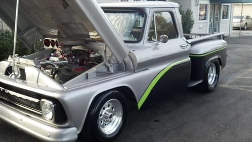1964 chevy c10 stepside pro street race truck supercharged big block tubbed out