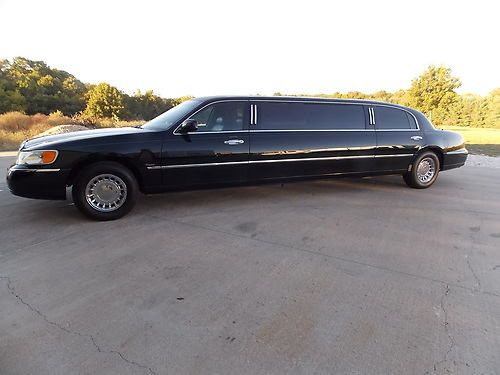 2001 lincoln town car executive series stretch "limo" 96" dabryan built no reser