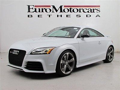 Ttrs ibis white 6 speed manual stick shift navigation tts black leather 13 used