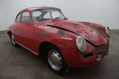 1965 porsche 356c coupe, matching #&#039;s,red,same owner since 1985, orig cali car