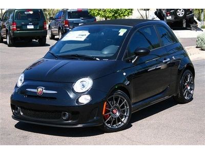 Abarth new manual convertible 1.4l cd turbocharged front wheel drive abs a/c