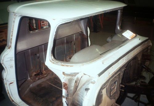1960 chevrolet c-1- apache pick-up, truck is disassembled, restoration started