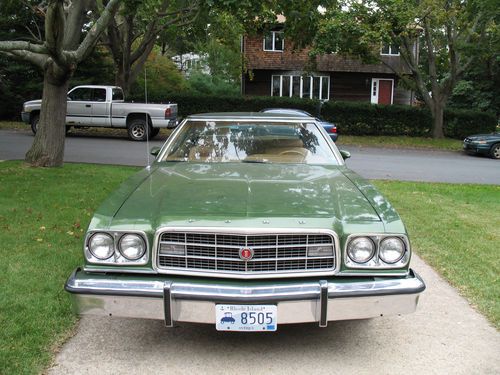 Original 1973 grand torino; green with gold interior; chrome trim