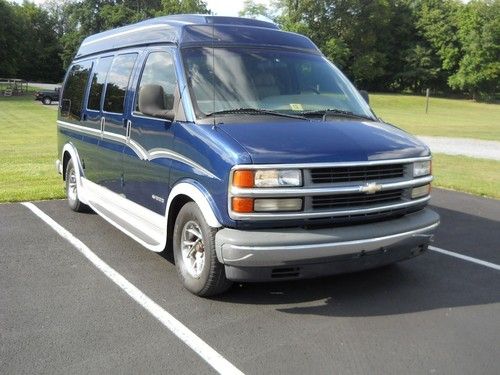 2001 chevy express hightop conversion van leather loaded top of the line