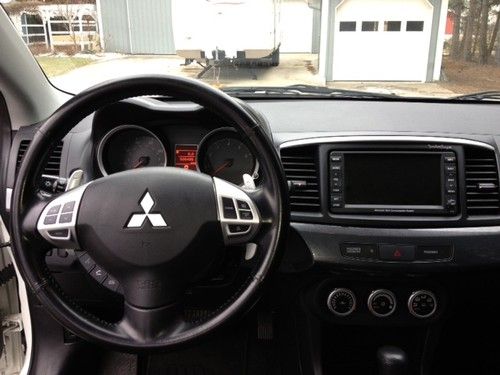2009 mitsubishi lancer gts wicked white 32k miles loaded nav like new condition