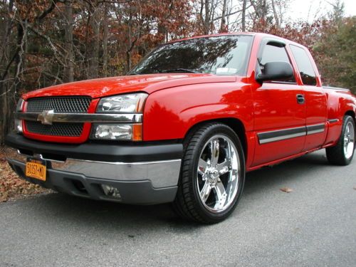 2003 chevy 4x4 z71 adult female owned 22&#034;s lowered v8 hot rat rod tow truck ny