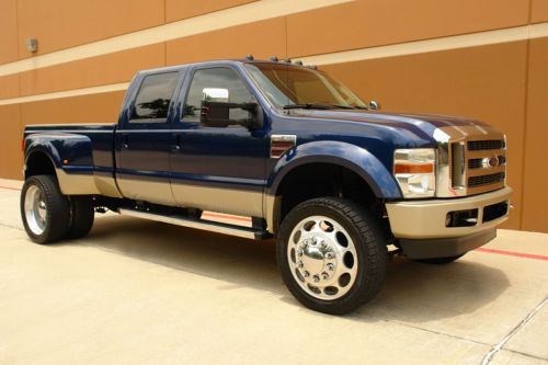 08 ford f450 king ranch 4x4 off-road crewcab diesel 4wd 6&#034; lift navi roof camera