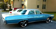 1964 pontiac catalina 4-door, mint condition, blue and silver, antique