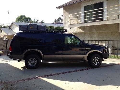 2003 ford excursion 4x4 bug out v10 warn bumper/winch roof rack/tent