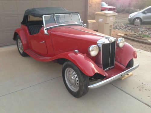 1951 mg-td roadster, red, was kept in dry storage, solid car, excellent weekend