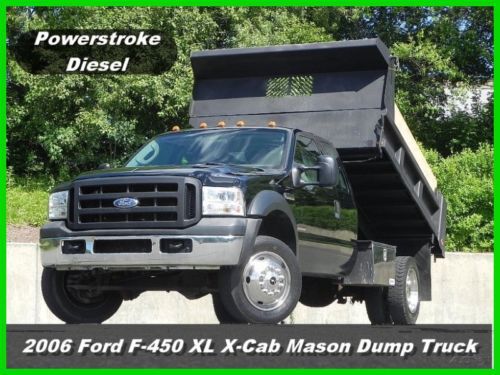 2006 ford f450 f-450 x cab mason dump truck 4x4 6.0l power stroke diesel dsl 4wd