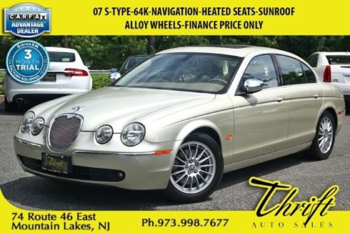 07 s-type-64k-navigation-heated seats-sunroof-alloy wheels-finance price only