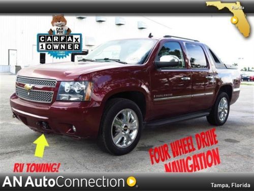 Chevrolet avalanche 113k mi 1 owner clean carfax navi dvd leather rv tow v8 4x4