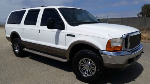 2000 ford excursion 4x4 4wd limited leather loaded custom wheels no reserve!!!