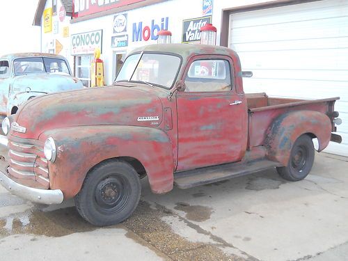 1950 chevy pickup truck 1/2 ton short box vintage patina paint rat rod