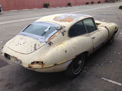 1967 jaguar e-type coupe. series one. 4.2 liters. complete car for restoration