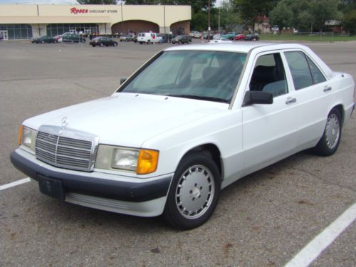 Mercedes, benz, white, well maintained, good condition,190e, 1991 leather seats