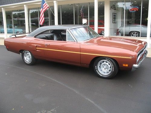 1970 plymouth road runner bronze matching numbers 383 buckets with console