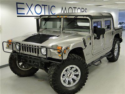 2001 hummer h1 4wd! open-top! turbo diesel blk-top leather tow grill-guard 6-cd!