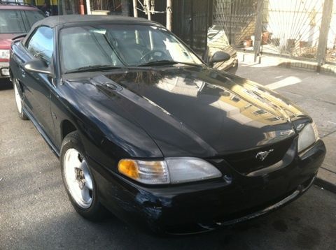 Sn95 1997 ford mustang gt convertible 2-door 4.6l triple black w mach 460 system
