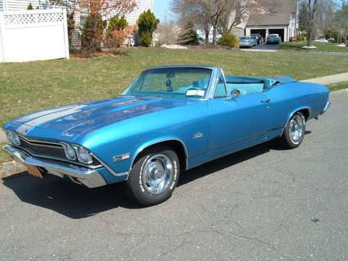 1968 chevelle convertible ss tribute #'s matching 327 4 speed p/w 50k orig miles