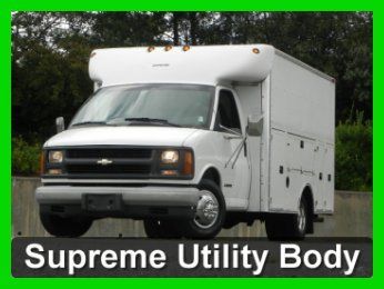 2002 chevy express 3500 1-ton walk in plumbers style utility work van no reserve