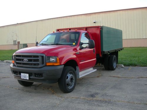 2001 ford f450 super duty v8 power stroke turbo flatbed and dump truck combined