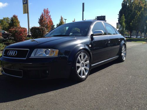 2003 audi rs6 black pearl on black - factory se exhaust - coil overs - 2nd owner