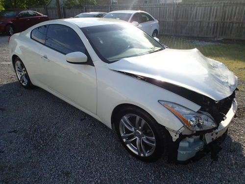 2008 infiniti g37 coupe, salvage, damaged, wrecked,