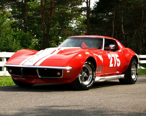 1968 chevy corvette daytona racer real factory original 427 big block red onred