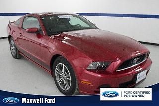 2013 ford mustang 2dr cpe v6 premium leather seats, certified preowned