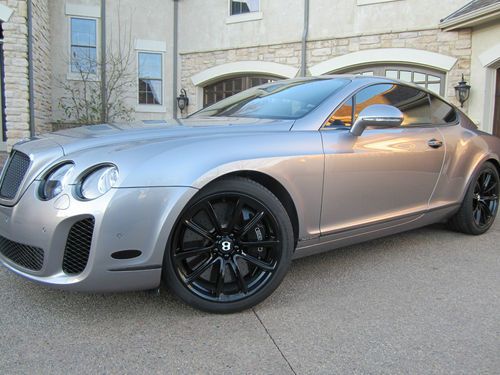 Bentley gt supersports- rare rear seat- tempest silver/beluga-warranty