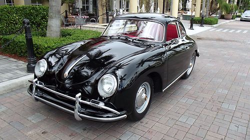 1959 porsche 356 a coupe, black with red, restored car, superb condition!!!