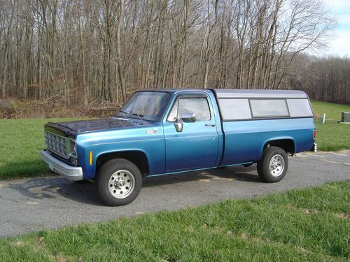 1977 chevy c20 3/4 ton 2wd pickup truck with cap ~ new engine plus parts!!