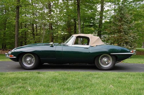 1963 jaguar xke series 1 roadster british racing green with tan very nice!