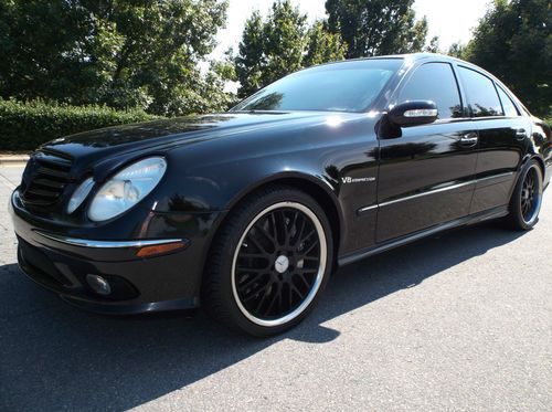 2005 mercedes e55 amg supercharged v8 blacked out nav panaramic roof nice clean!