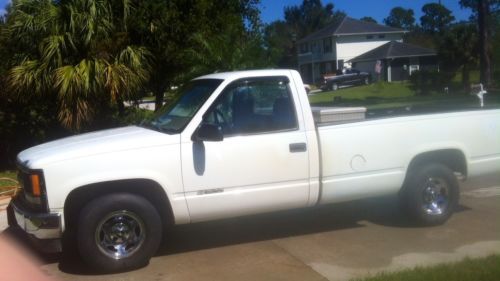 1998 chevy silverado c1500 white great work truck toolbox, hitch, runs great