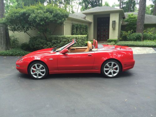 2002 maserati spyder w/red paint and saddle interior. 27k miles